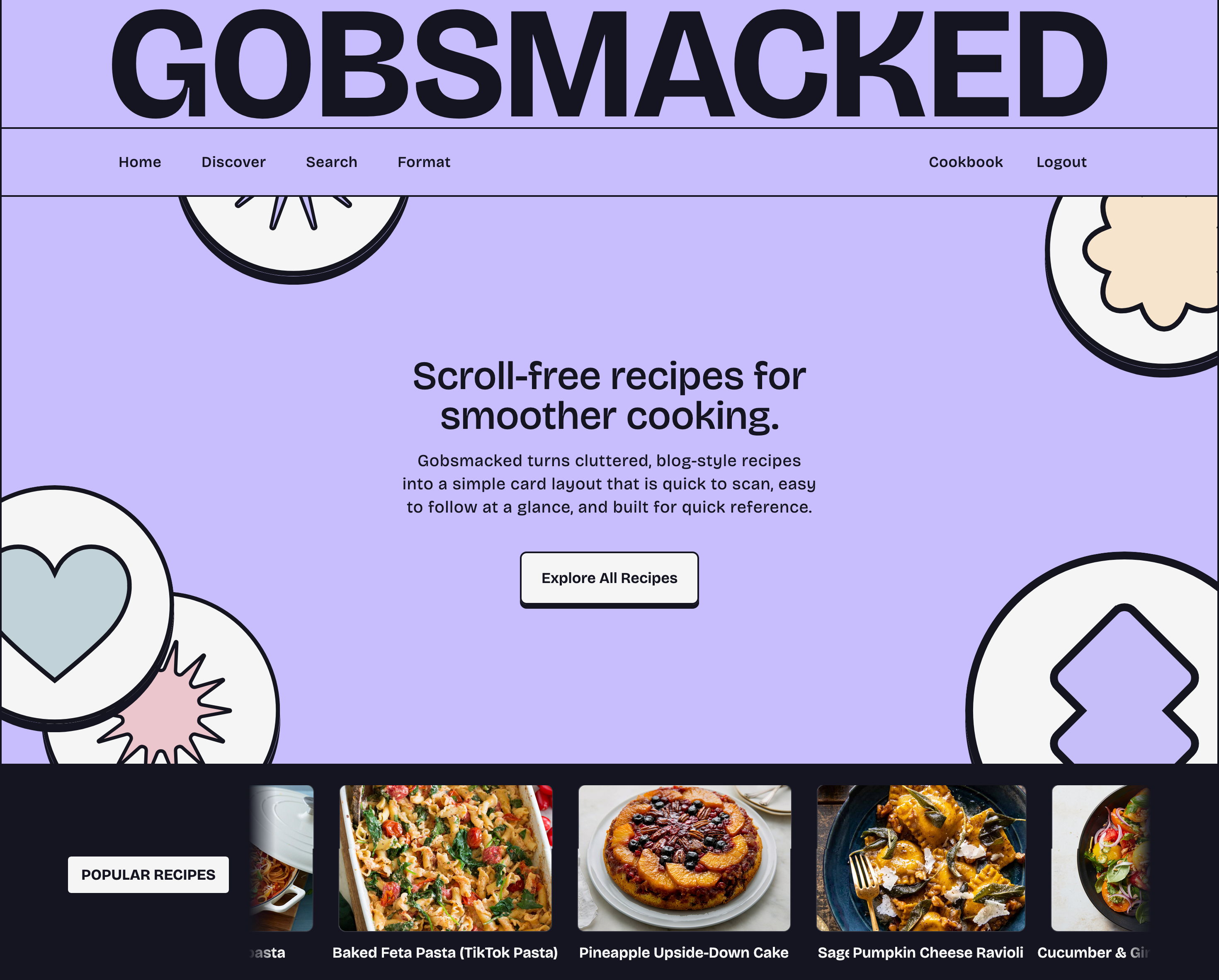 Gobsmacked recipe card preview